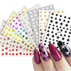 Holographic Star Nail Art Stickers - DIY Nail Decals