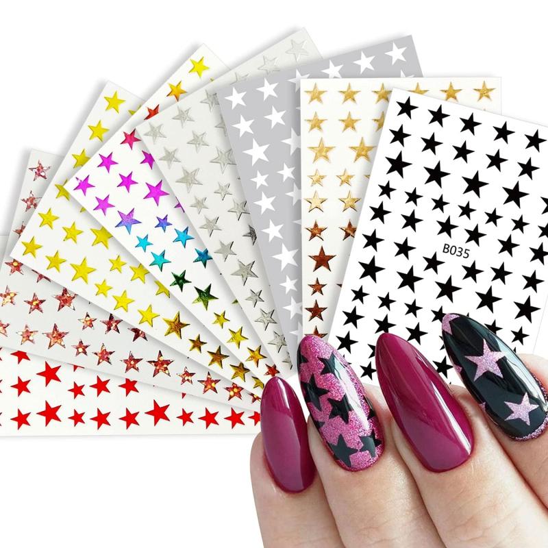 Holographic Star Nail Art Stickers - DIY Nail Decals