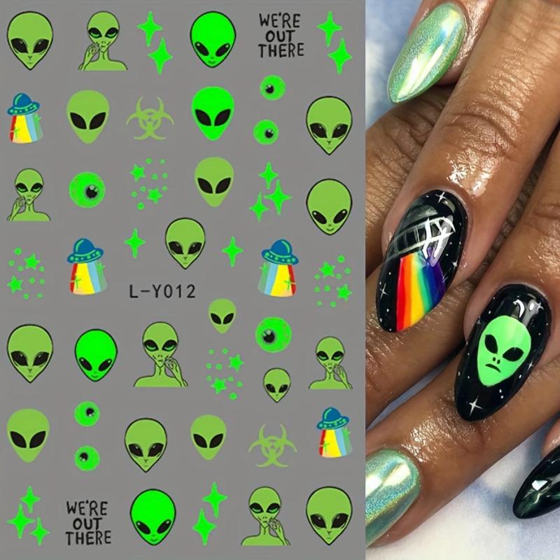 Halloween Nail Art Stickers Pumpkin Witch Ghost Bat Skull Nail Decals