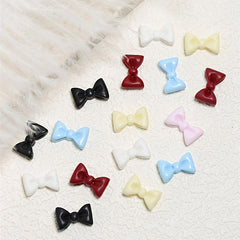 30 Pcs 3D Bow Tie Mixed Resin Jewelry Frosted Nail Art Accessories