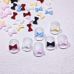30 Pcs 3D Bow Tie Mixed Resin Jewelry Frosted Nail Art Accessories