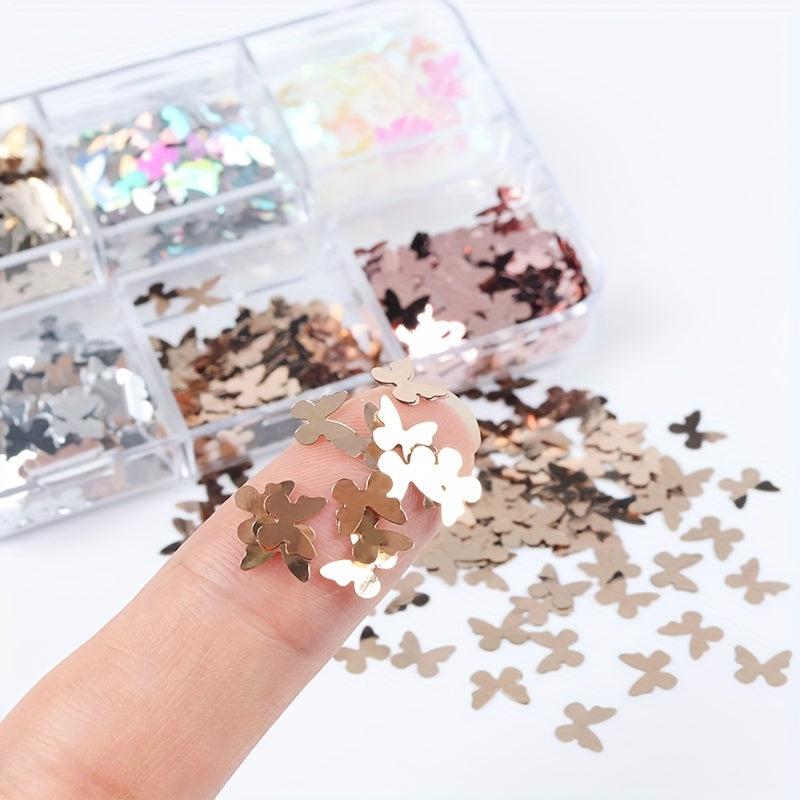 Butterfly Nail Art Sequins 3D Holographic Glitter Flakes