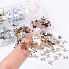 Butterfly Nail Art Sequins 3D Holographic Glitter Flakes