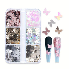 Butterfly Nail Art Sequins 3D Holographic Glitter Flakes