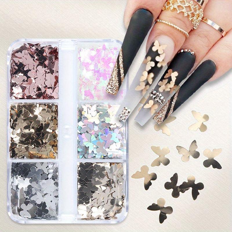 Butterfly Nail Art Sequins 3D Holographic Glitter Flakes