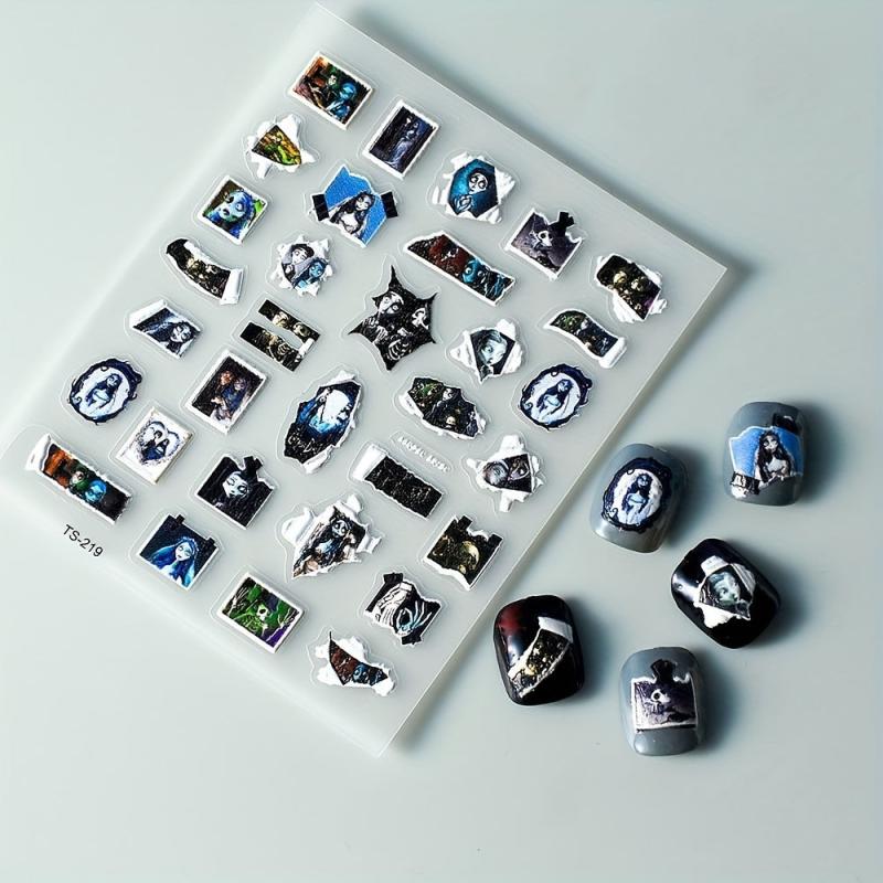 Halloween Nail Art Sticker Decals 5D Stereoscopic Embo...