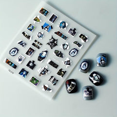 Halloween Nail Art Sticker Decals 5D Stereoscopic Embo...