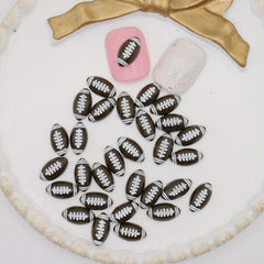 30pcs Football Shaped Nail Art Charms 3D Resin Nail Art Accessories