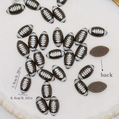30pcs Football Shaped Nail Art Charms 3D Resin Nail Art Accessories