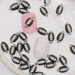 30pcs Football Shaped Nail Art Charms 3D Resin Nail Art Accessories
