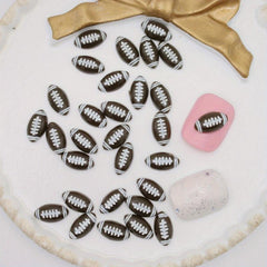 30pcs Football Shaped Nail Art Charms 3D Resin Nail Art Accessories
