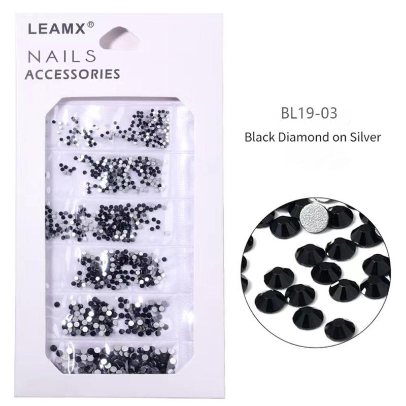 Glass Crystal Flat Back Nail Rhinestones Mixed Sizes for Crafts