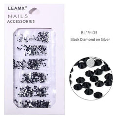 Glass Crystal Flat Back Nail Rhinestones Mixed Sizes for Crafts