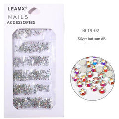 Glass Crystal Flat Back Nail Rhinestones Mixed Sizes for Crafts