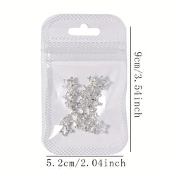 10pcs 3D Alloy Butterfly Star Nail Charms