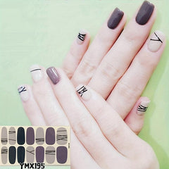Marble Texture Nail Stickers Self Adhesive Manicure Tip for Wedding