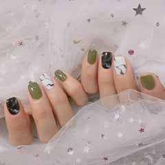 Marble Texture Nail Stickers Self Adhesive Manicure Tip for Wedding