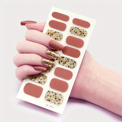 Glitter Sequins Nail Wraps Stickers Self Adhesive Nail Art Decals