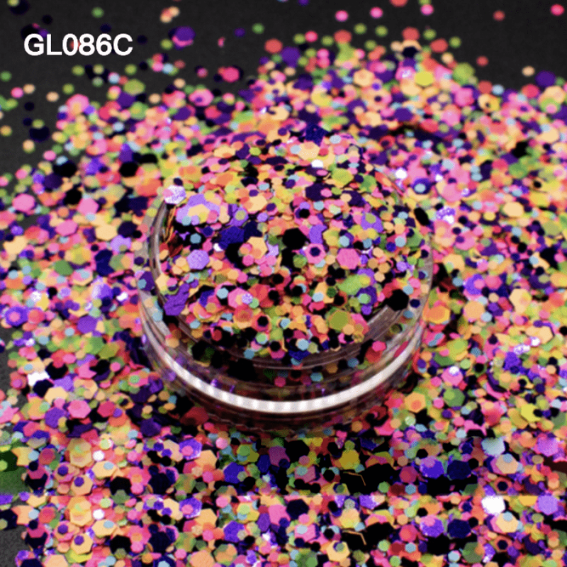 3D Metallic Glitter Holographic Nail Art Sequins for Manicure Tips