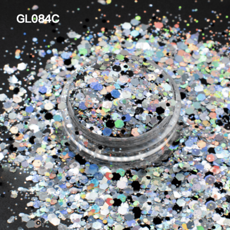 3D Metallic Glitter Holographic Nail Art Sequins for Manicure Tips