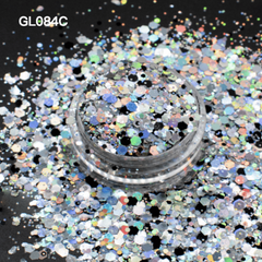 3D Metallic Glitter Holographic Nail Art Sequins for Manicure Tips