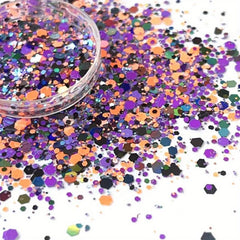 Holo Nail Glitter Hexagon Laser Flakes DIY Salon Halloween