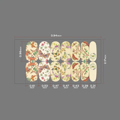 Butterfly Nail Polish Stickers Self Adhesive Nail Art Decal Strips