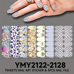 Butterfly Nail Polish Stickers Self Adhesive Nail Art Decal Strips