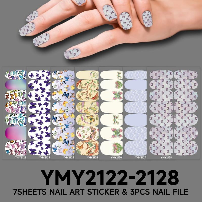 Butterfly Nail Polish Stickers Self Adhesive Nail Art Decal Strips