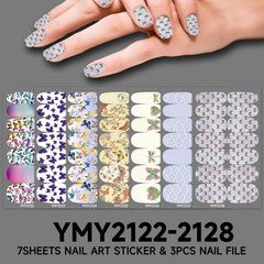 Butterfly Nail Polish Stickers Self Adhesive Nail Art Decal Strips