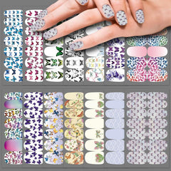 Butterfly Nail Polish Stickers Self Adhesive Nail Art Decal Strips