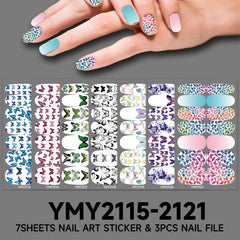 Butterfly Nail Polish Stickers Self Adhesive Nail Art Decal Strips