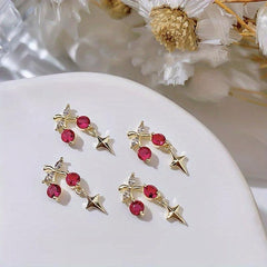 Cherry Pendant Rivet Rhinestones Nail Art Decoration