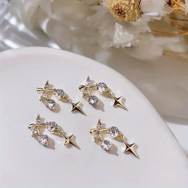 Cherry Pendant Rivet Rhinestones Nail Art Decoration