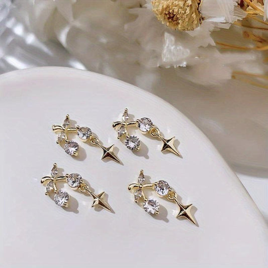 Cherry Pendant Rivet Rhinestones Nail Art Decoration