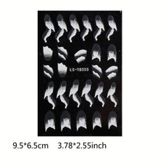 3D Luminous Halloween Nail Stickers - Self Adhesive Nail Art Decals