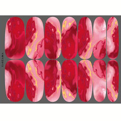 Marble Flower Nail Polish Stickers - Self Adhesive Gel Nail Decals