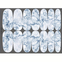 Marble Flower Nail Polish Stickers - Self Adhesive Gel Nail Decals