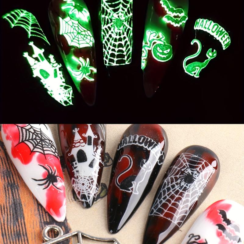 Luminous Halloween Nail Art Stickers