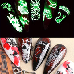 Luminous Halloween Nail Art Stickers