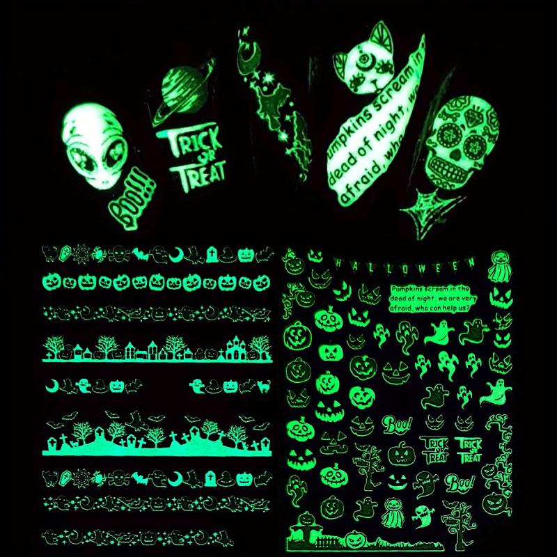 Luminous Halloween Nail Art Stickers