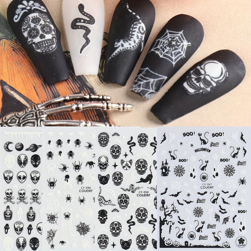 Luminous Halloween Nail Art Stickers