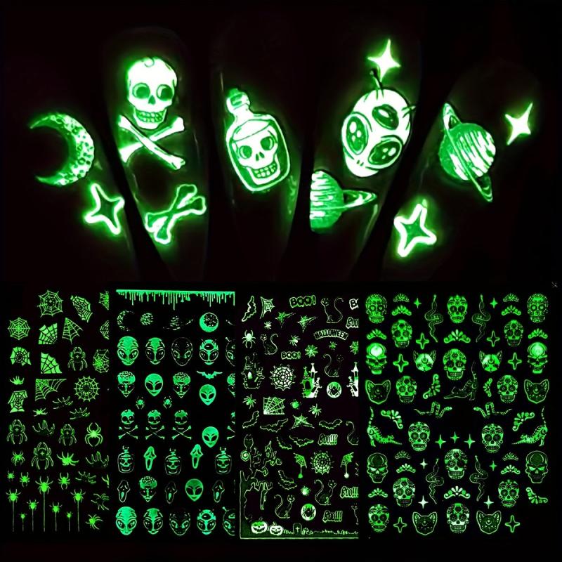 Luminous Halloween Nail Art Stickers