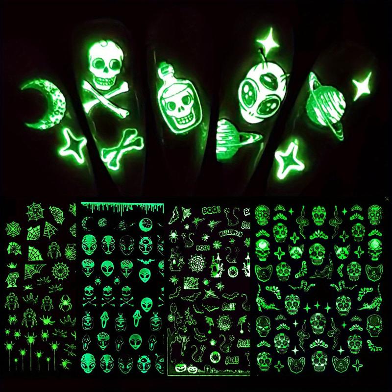 Luminous Halloween Nail Art Stickers
