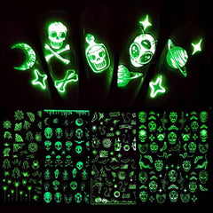 Luminous Halloween Nail Art Stickers