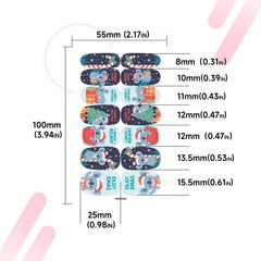 6 Sheets Christmas Nail Polish Stickers with 3 Nail Files
