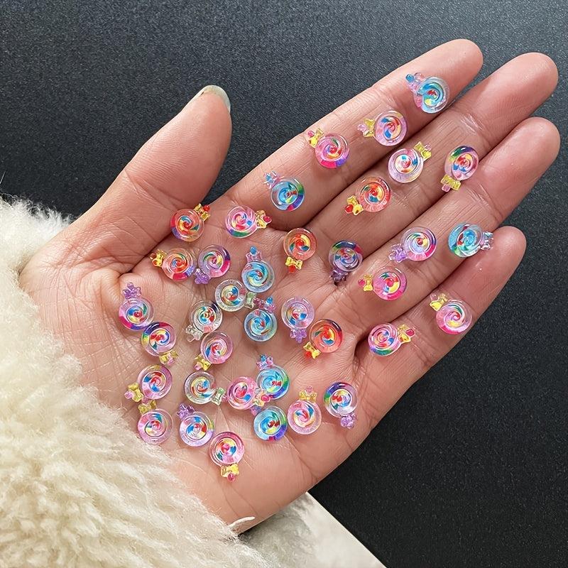 Lollipop Nail Art Decoration 20pcs Random Nail Accessories