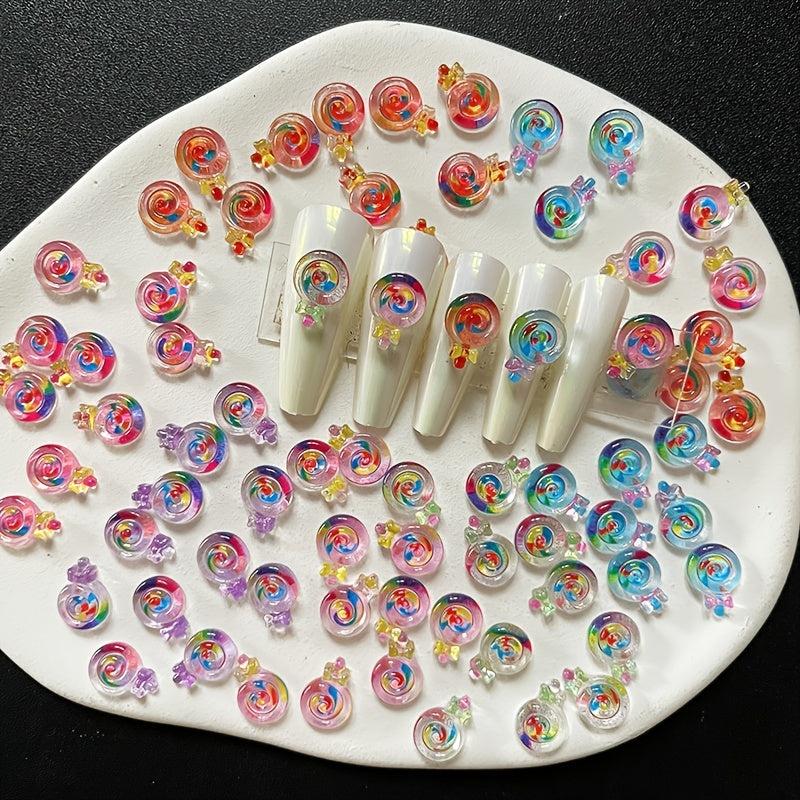 Lollipop Nail Art Decoration 20pcs Random Nail Accessories