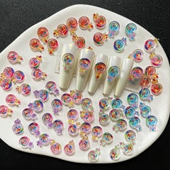 Lollipop Nail Art Decoration 20pcs Random Nail Accessories