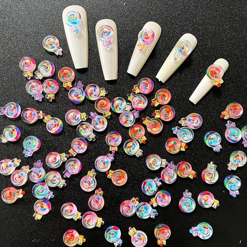 Lollipop Nail Art Decoration 20pcs Random Nail Accessories